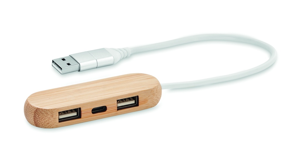 Hub USB a 3 porte con doppio ingresso