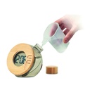 Orologio lcd in bambù alimentato ad acqua