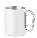 Tazza in metallo con manico a moschettone