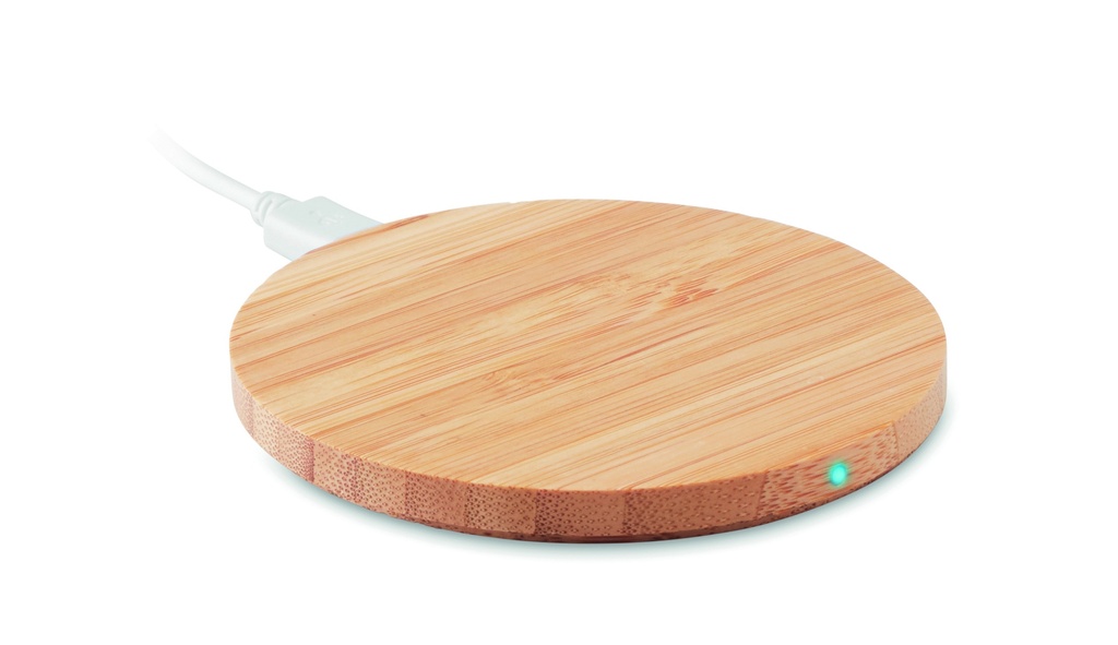 [MO6924-40] Caricabatterie wireless bamboo da 15w