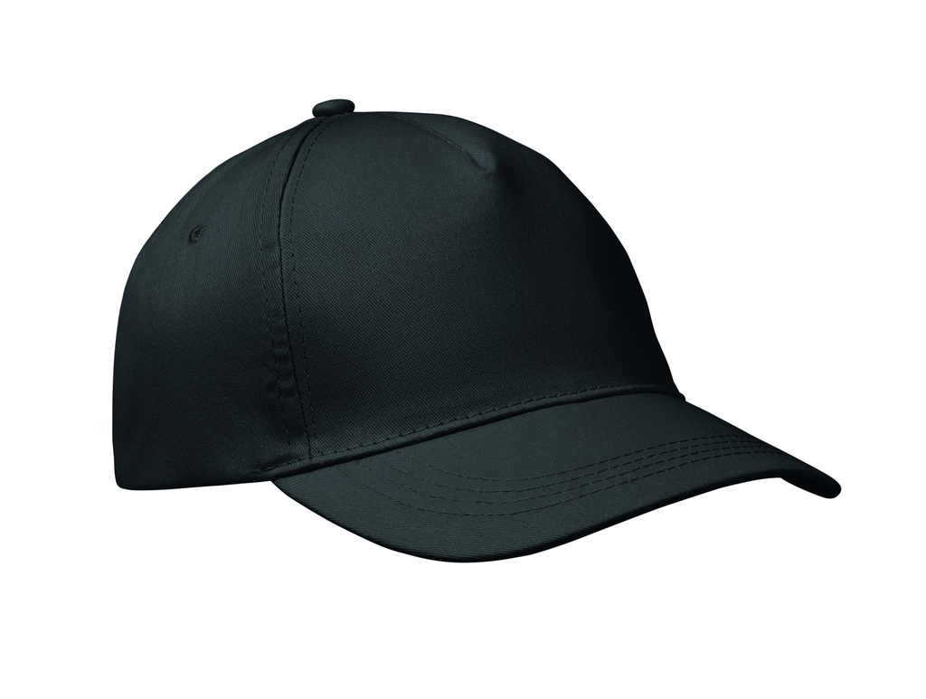 [MO1447-03] Cappellino da baseball a 5 pannelli (Nero)