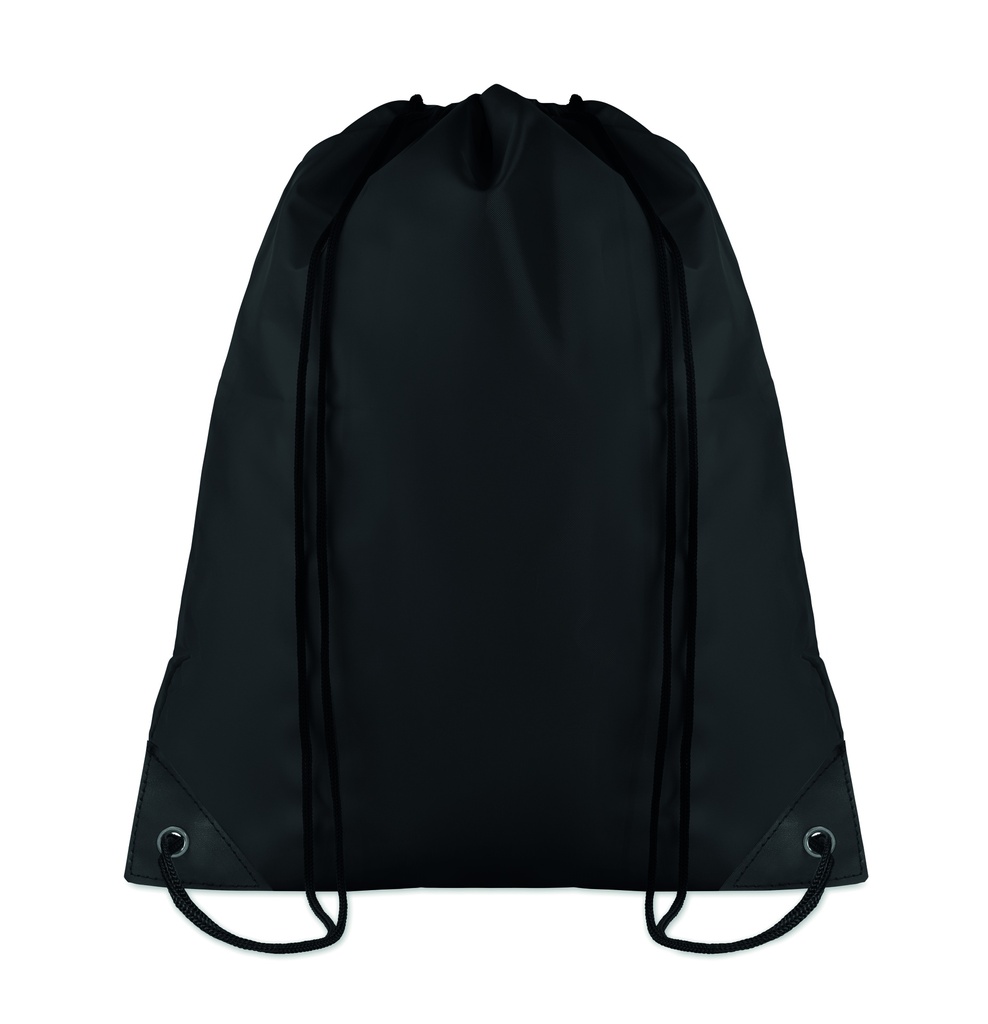 [MO7208-03] Borsa con coulisse in poliestere 190t (Nero)