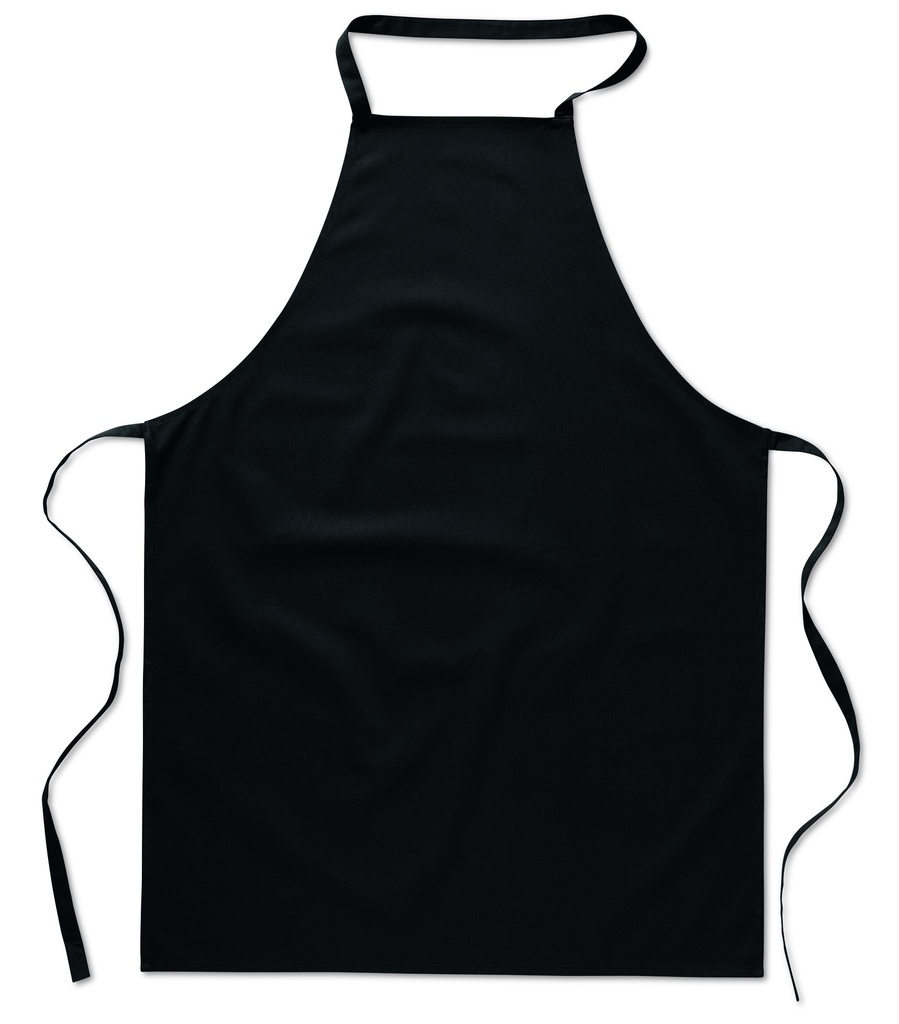 [MO7251-03] Grembiule da cucina in cotone (Nero)