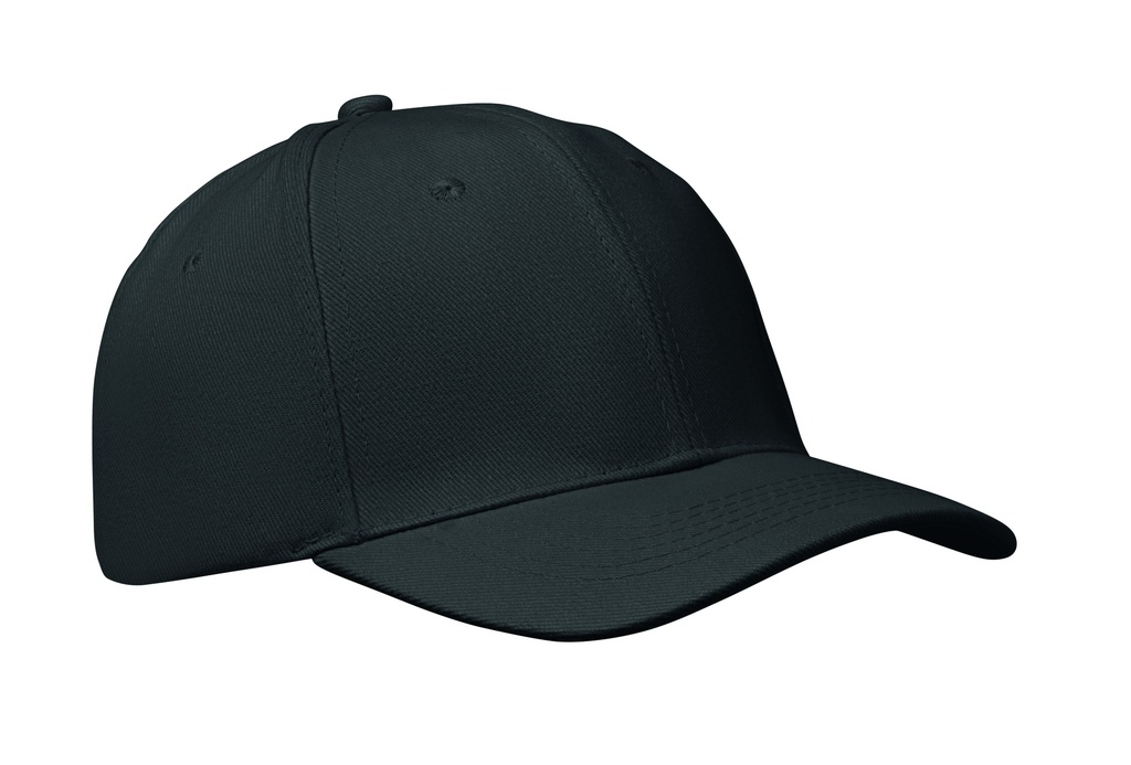 [MO1464-03] Cappellino da baseball a 6 pannelli (Nero)