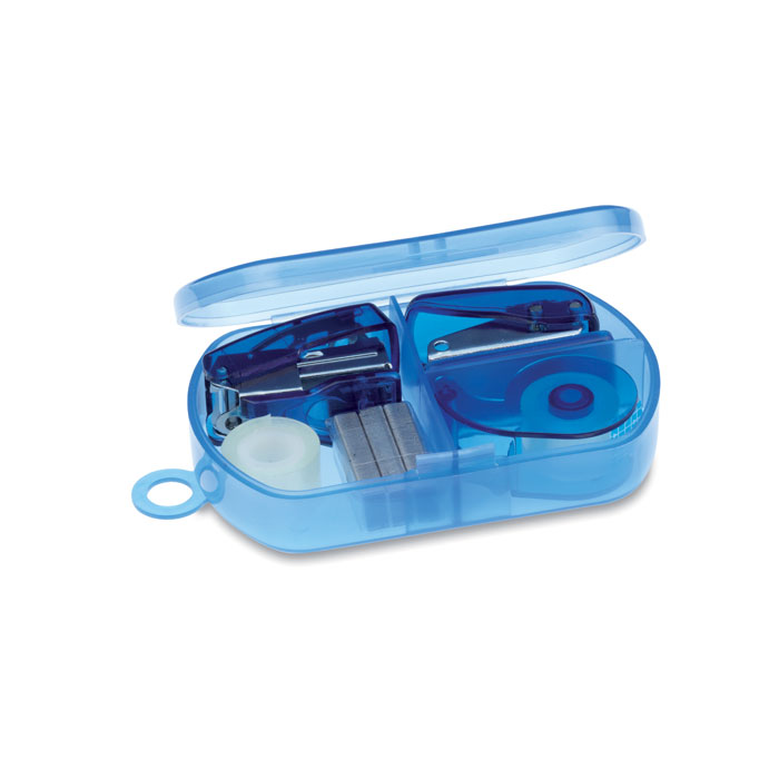 Set di articoli di cancelleria in scatola di plastica