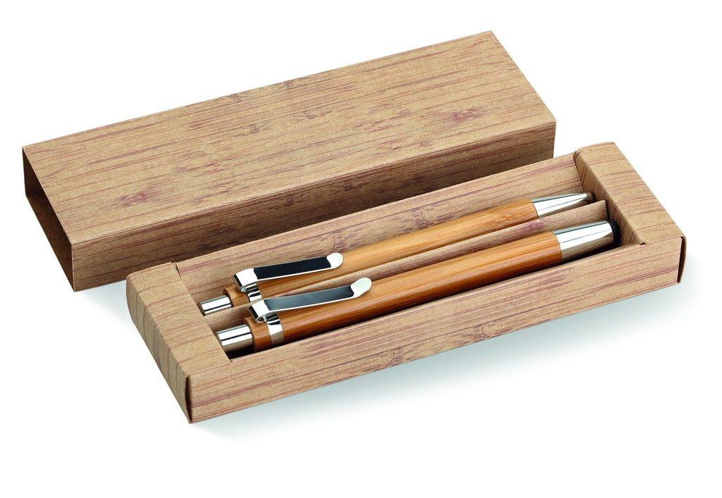 [MO8111-40] Set di penna e matita in bambù