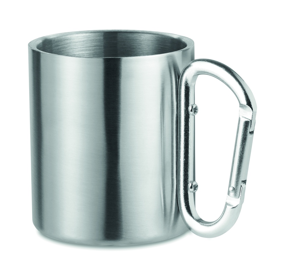 Tazza in metallo con moschettone