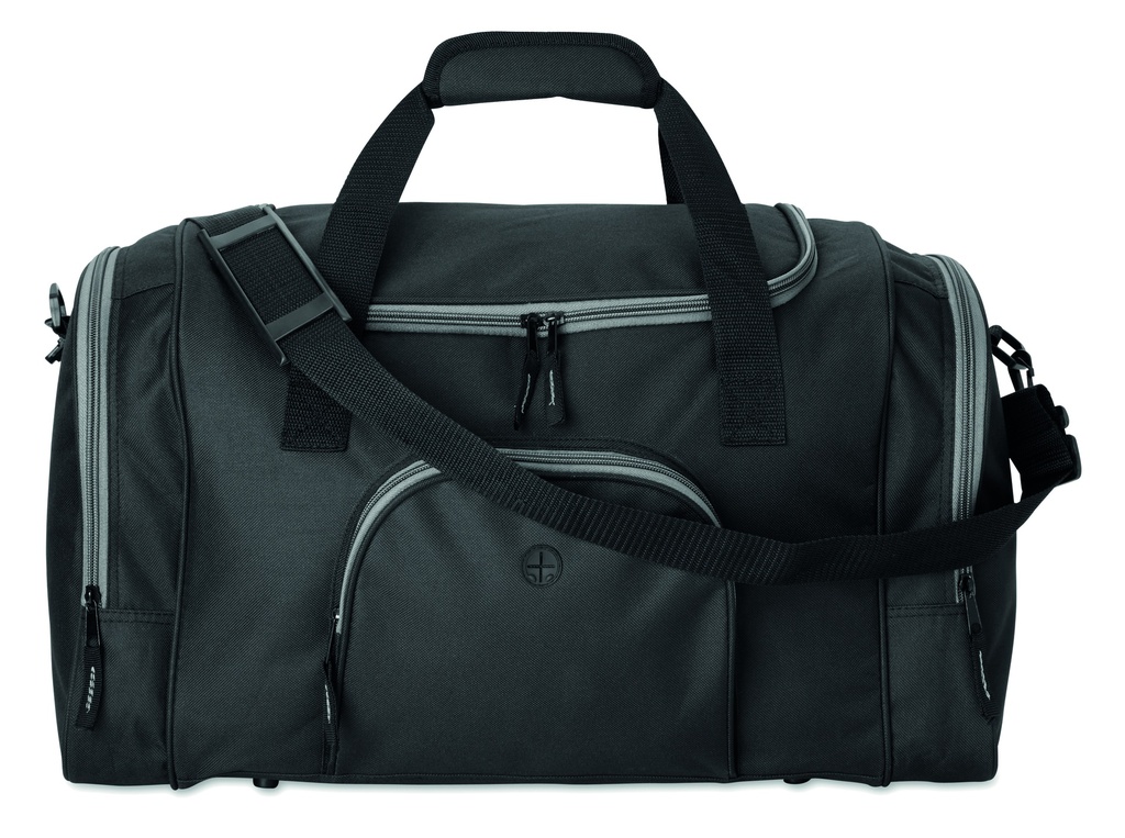 [MO8576-03] Borsa sportiva in tessuto 600d (Nero)