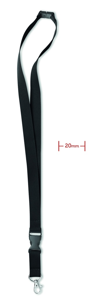 [MO8595-03] Gancio e fibbia per cordino da 20 mm (Nero)