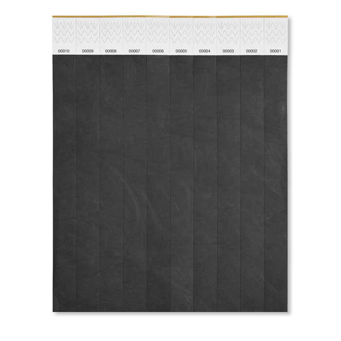 [MO8942-03] Un foglio con 10 braccialetti (Nero)