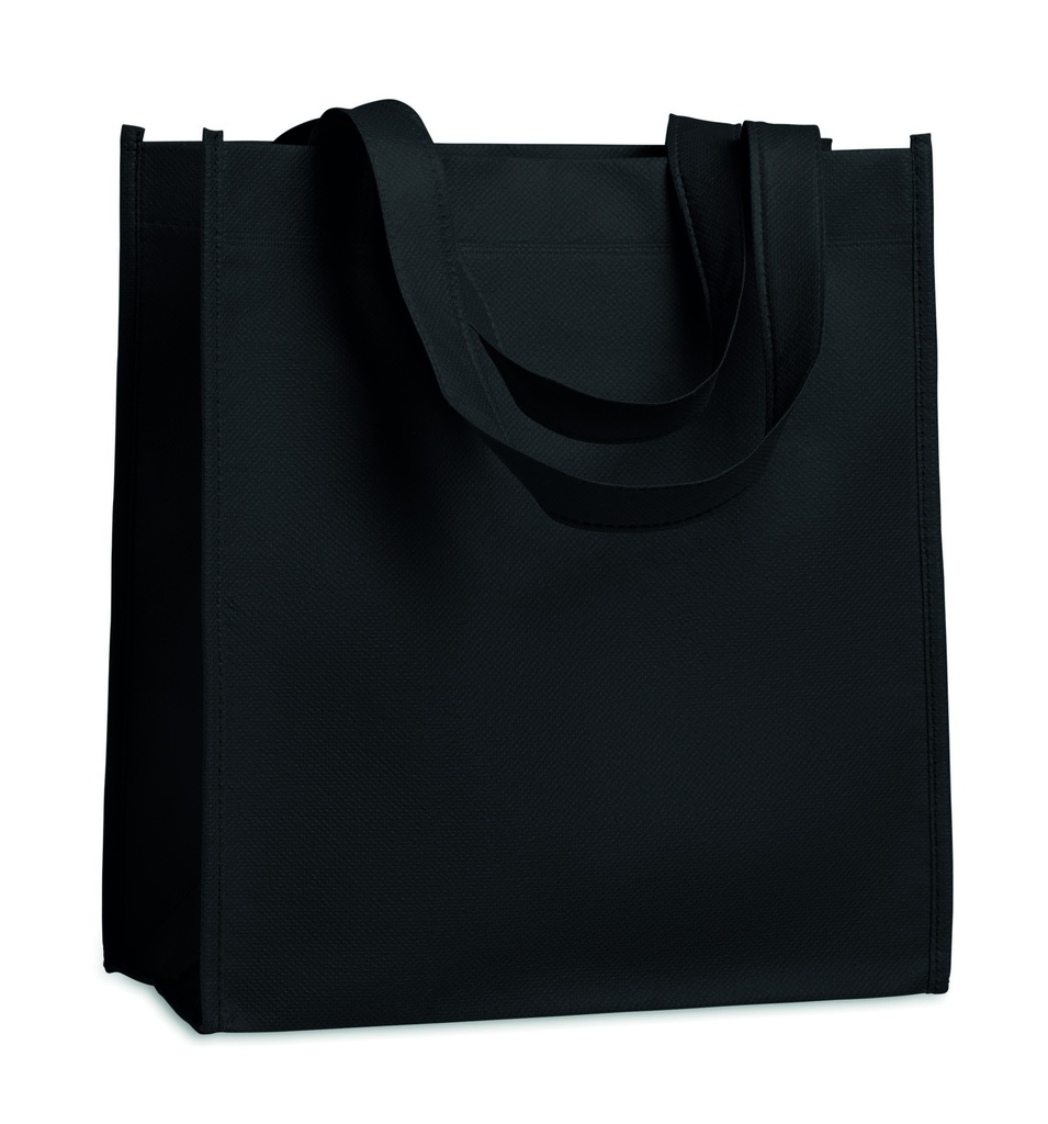 [MO8959-03] Borsa per la spesa in tessuto non tessuto da 80 g / m² (Nero)