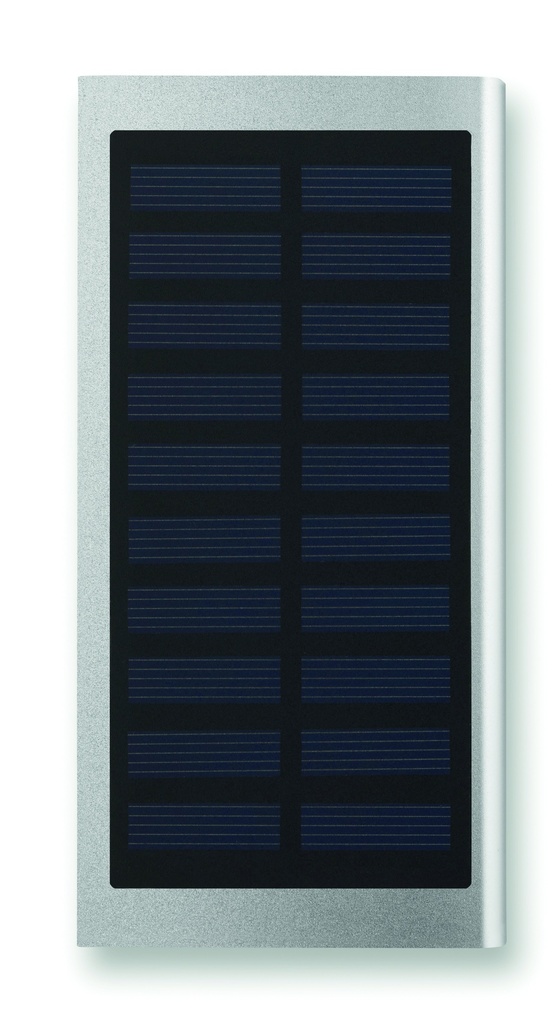 [MO9051-16] Power bank solare da 8000 mah (Argento metallizzato)