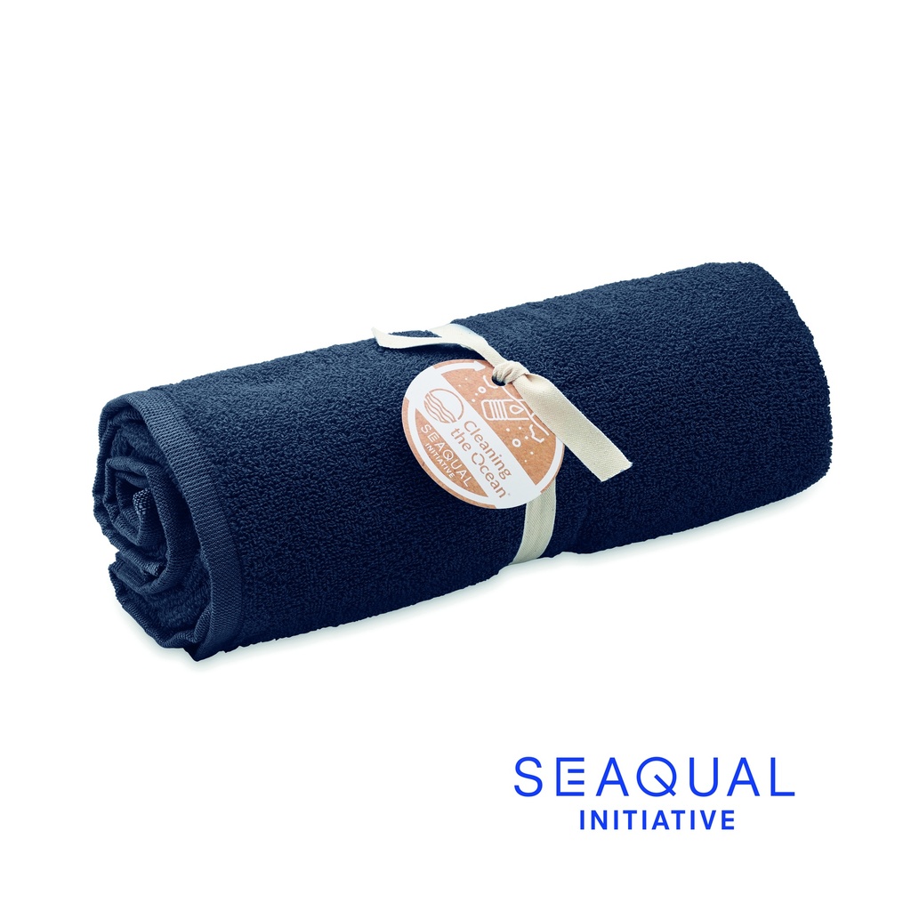 [MO2060-04] Asciugamano jacquard ecologico 100x170 cm (Blu)