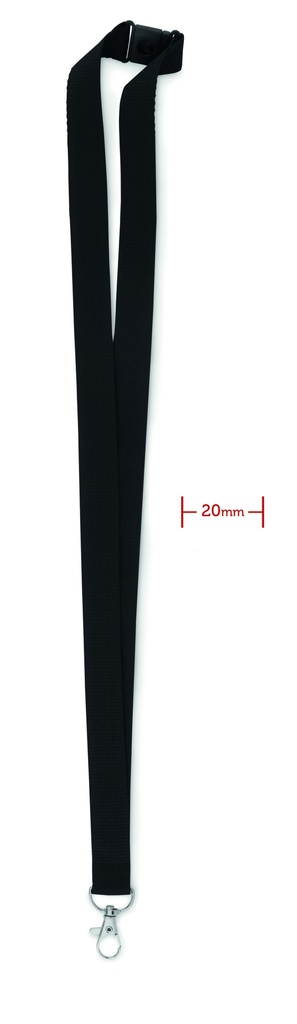 [MO9354-03] Cordino con gancio in metallo da 20 mm (Nero)