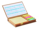 Set di promemoria da scrivania con calendario