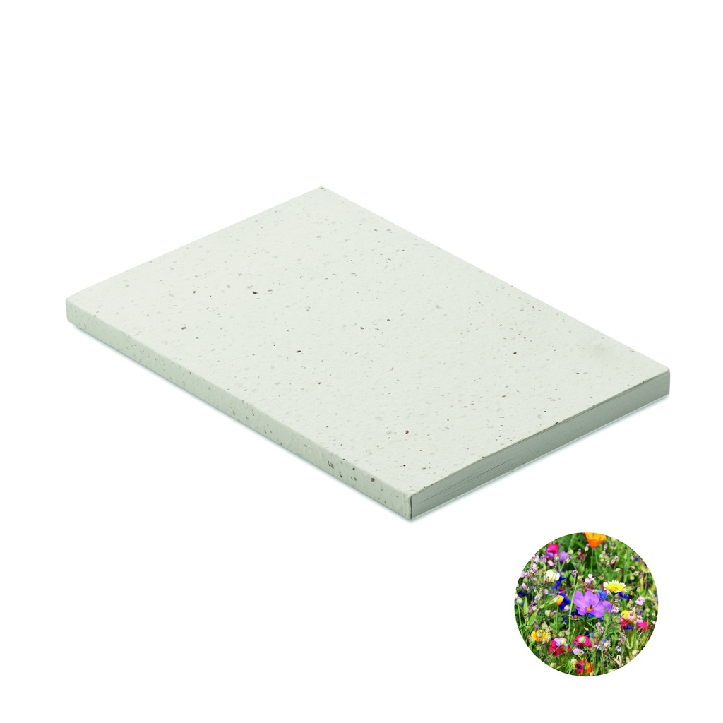Quaderno formato A5 con copertina in carta seminabile