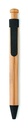 Penna a sfera in ABS con fusto in bambù / grano e paglia.