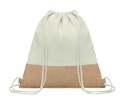 Borsa con coulisse e dettagli in juta