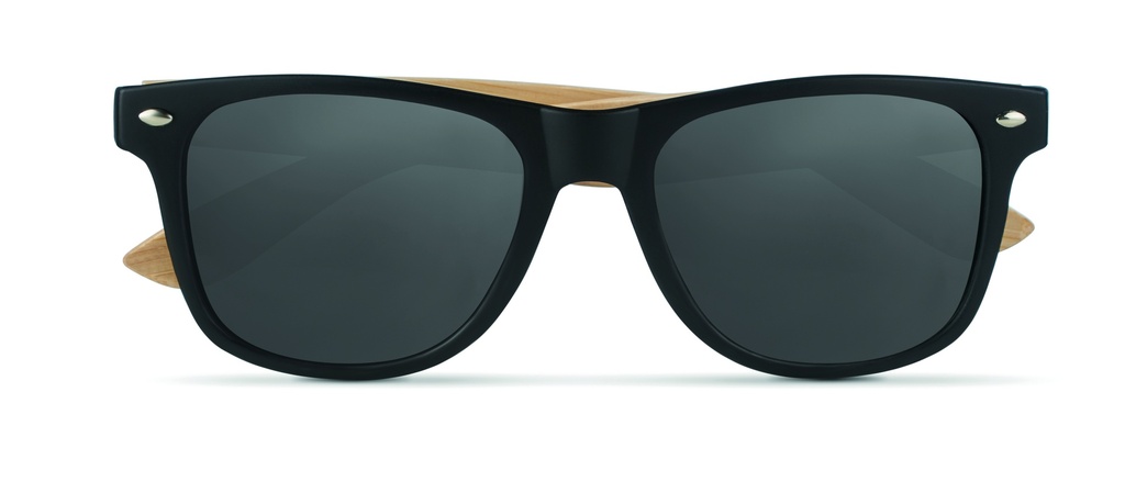 [MO9617-03] Occhiali da sole con aste in bambù (Nero)