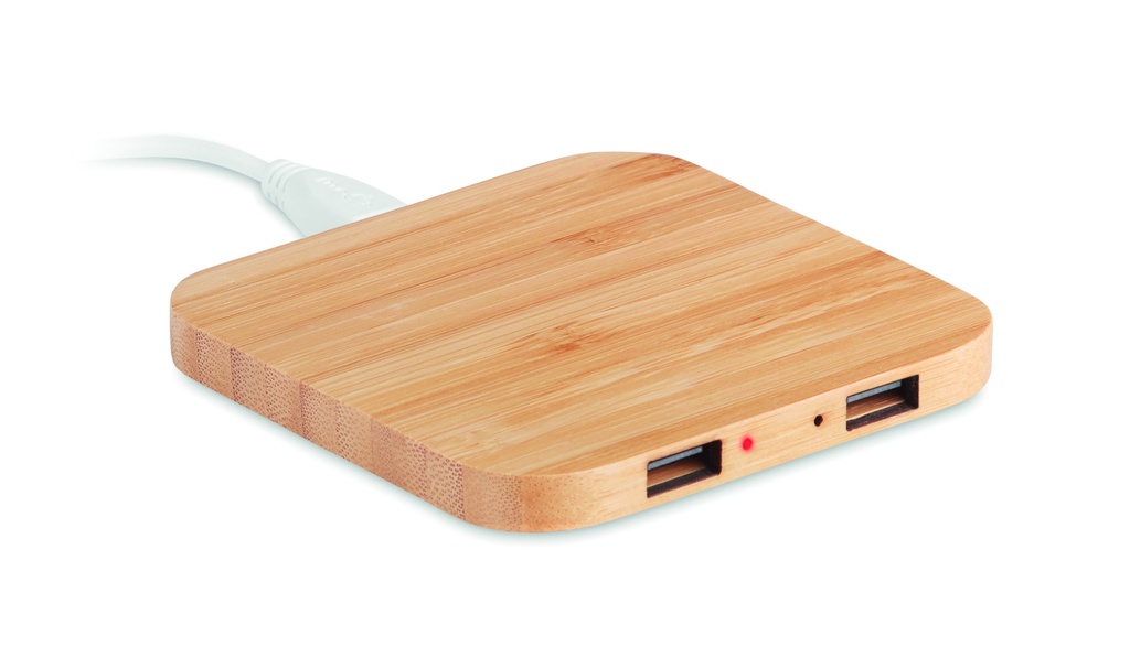 Base di ricarica wireless in bambù da 5w