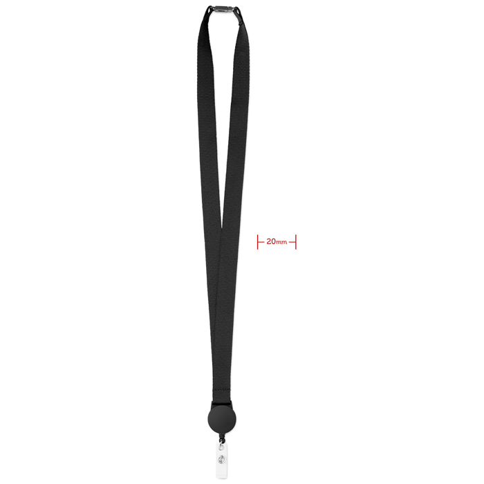 [MO9852-03] Clip retrattile per cordino (Nero)