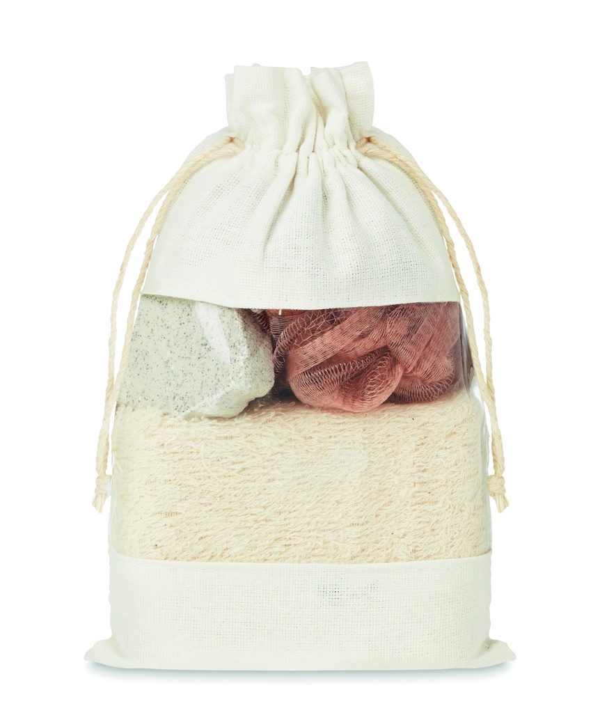 [MO9872-13] Set da bagno in pochette di cotone