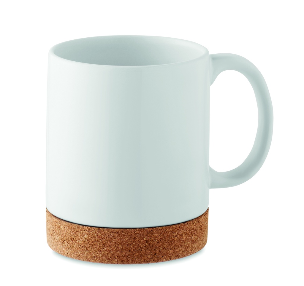 [MO2102-06] Tazza in ceramica con stampa a sublimazione e tappo di sughero