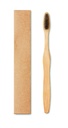 Spazzolino da denti in bambù in scatola di cartone.