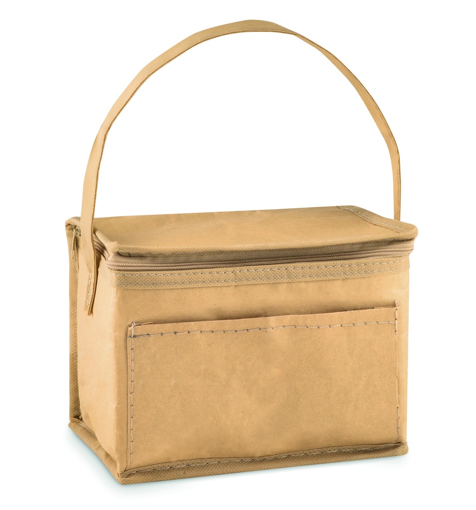 Borsa termica in carta intrecciata per 6 lattine