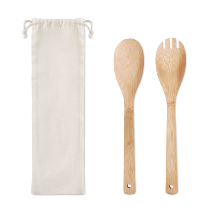 Set di utensili in bambù per insalata