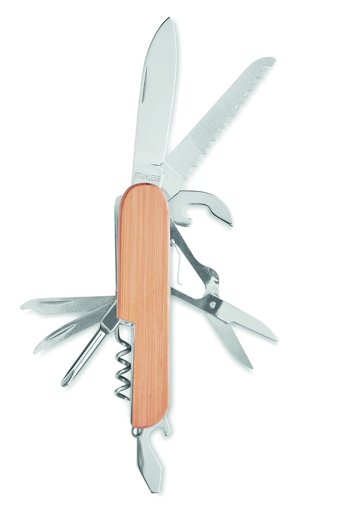 Coltello tascabile multiuso in bambù