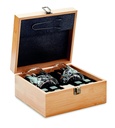Set da whisky in scatola di bambù