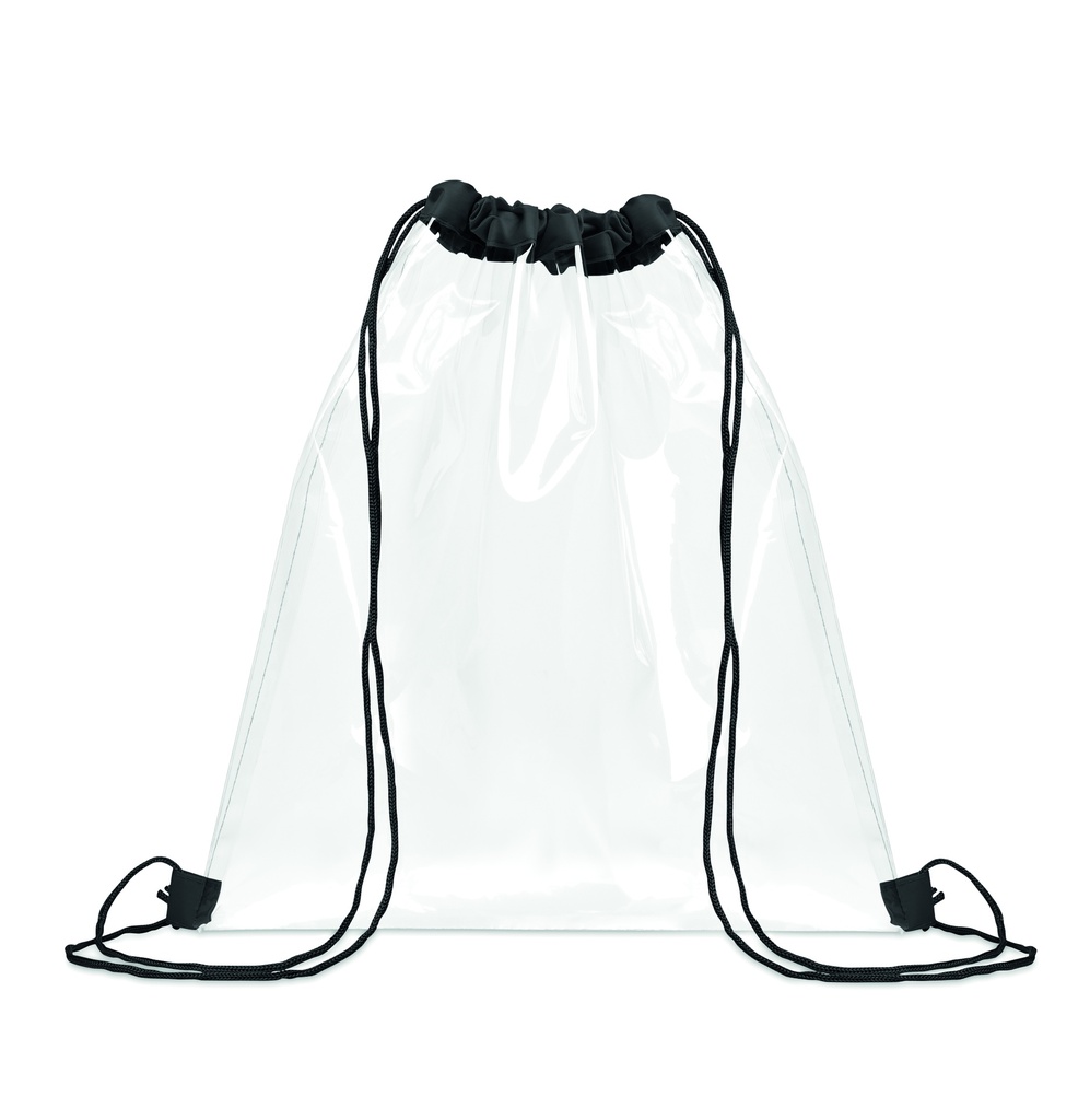 [MO2814-03] Borsa con coulisse in PVC ed EVA (Nero)