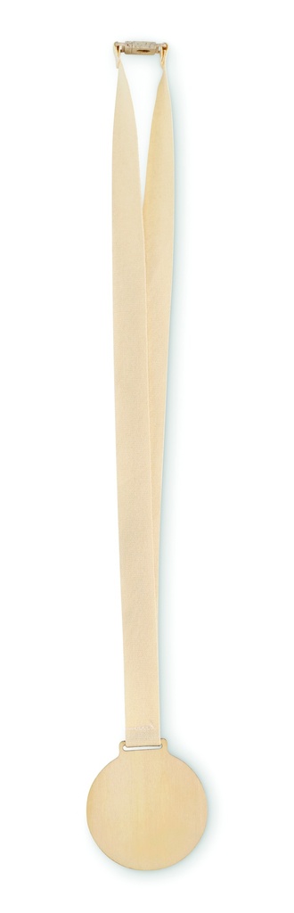 [MO2817-40] Medaglia in legno con cinturino in cotone