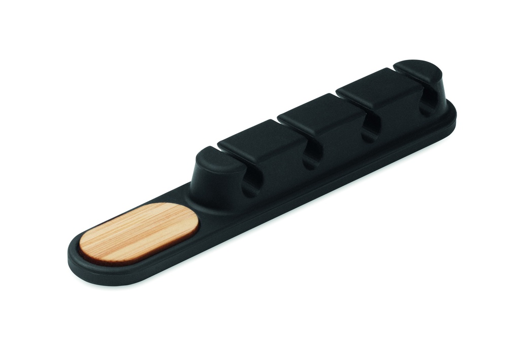[MO2824-03] Organizzatore di cavi in ​​silicone (Nero)