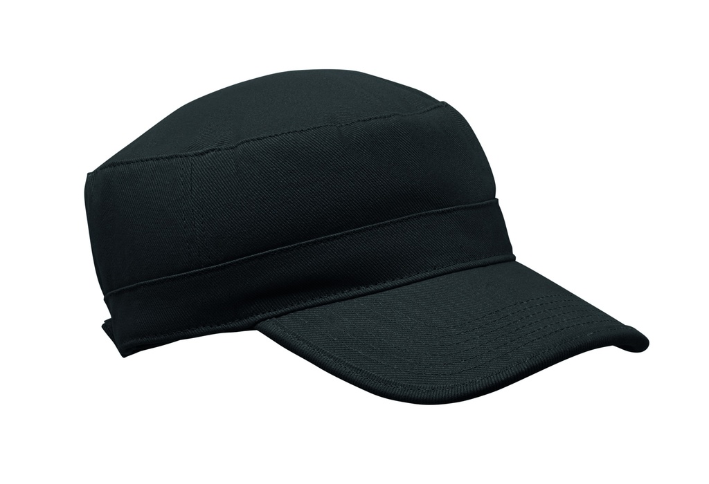 [MO2867-03] Berretto militare in cotone 260 gr / m² (Nero)
