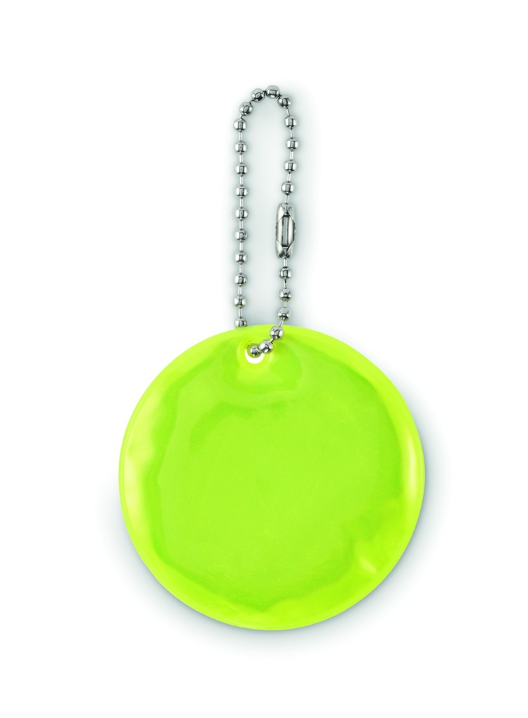 [MO2884-71] Portachiavi rotondo riflettente (Arancione fluo)