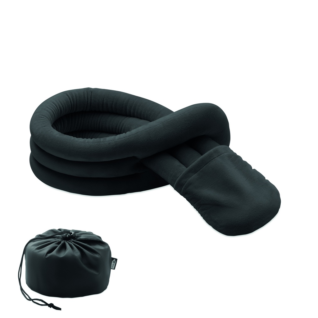 [MO2906-03] Cuscino da viaggio in custodia (Nero)