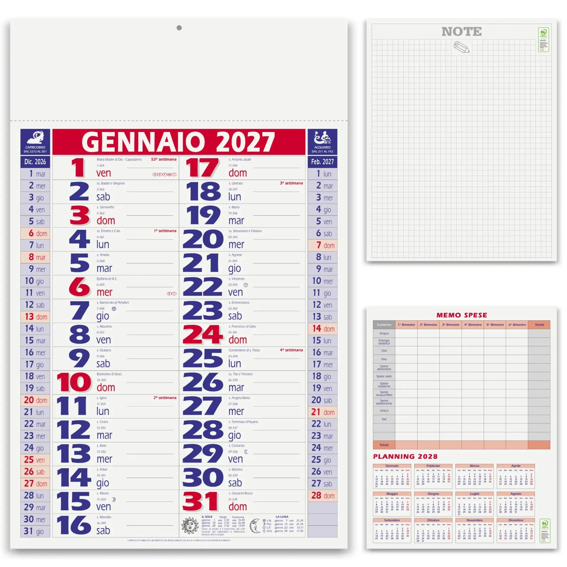 Calendario da muro olandese