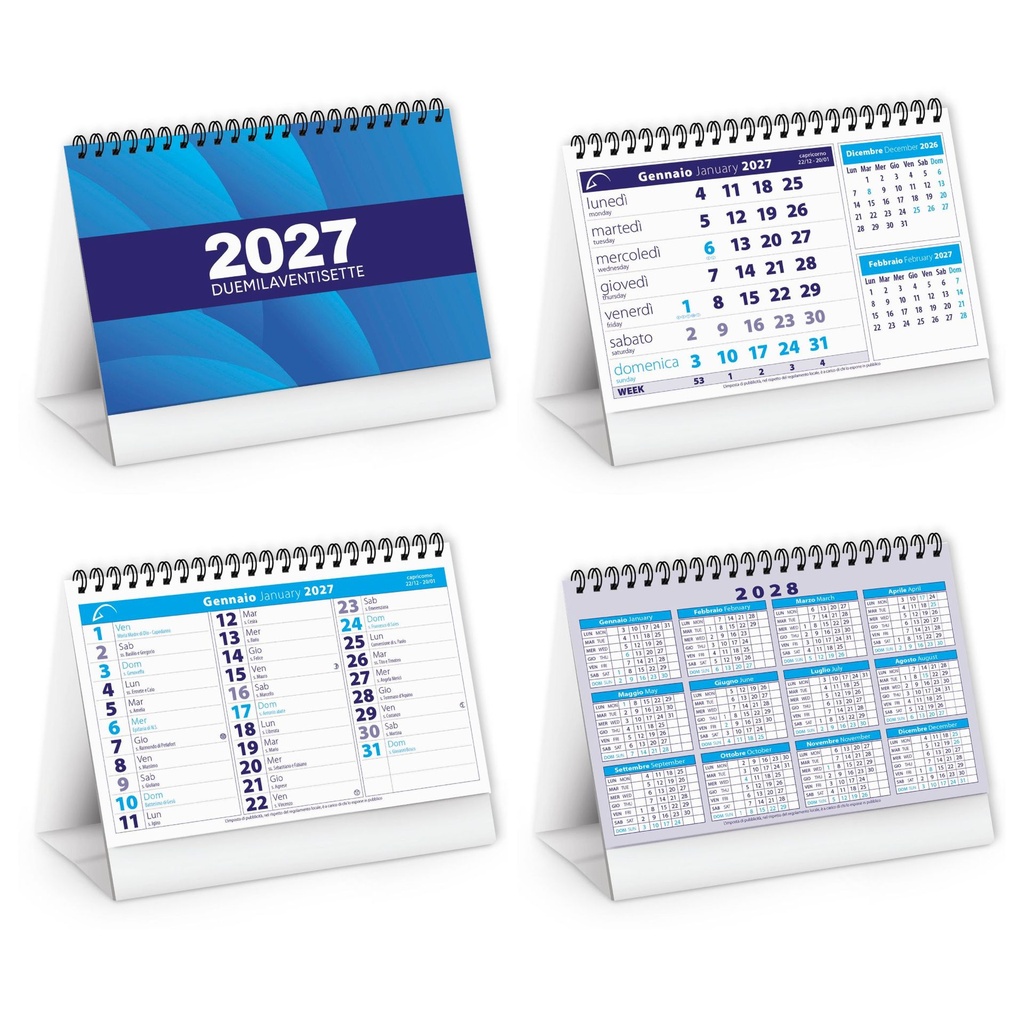 Calendario da tavolo (Blu)