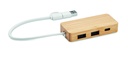 Hub USB bamboo con 3 porte