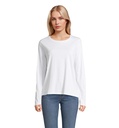 T-shirt bianca 150 donna m/l girocollo - cotone jersey