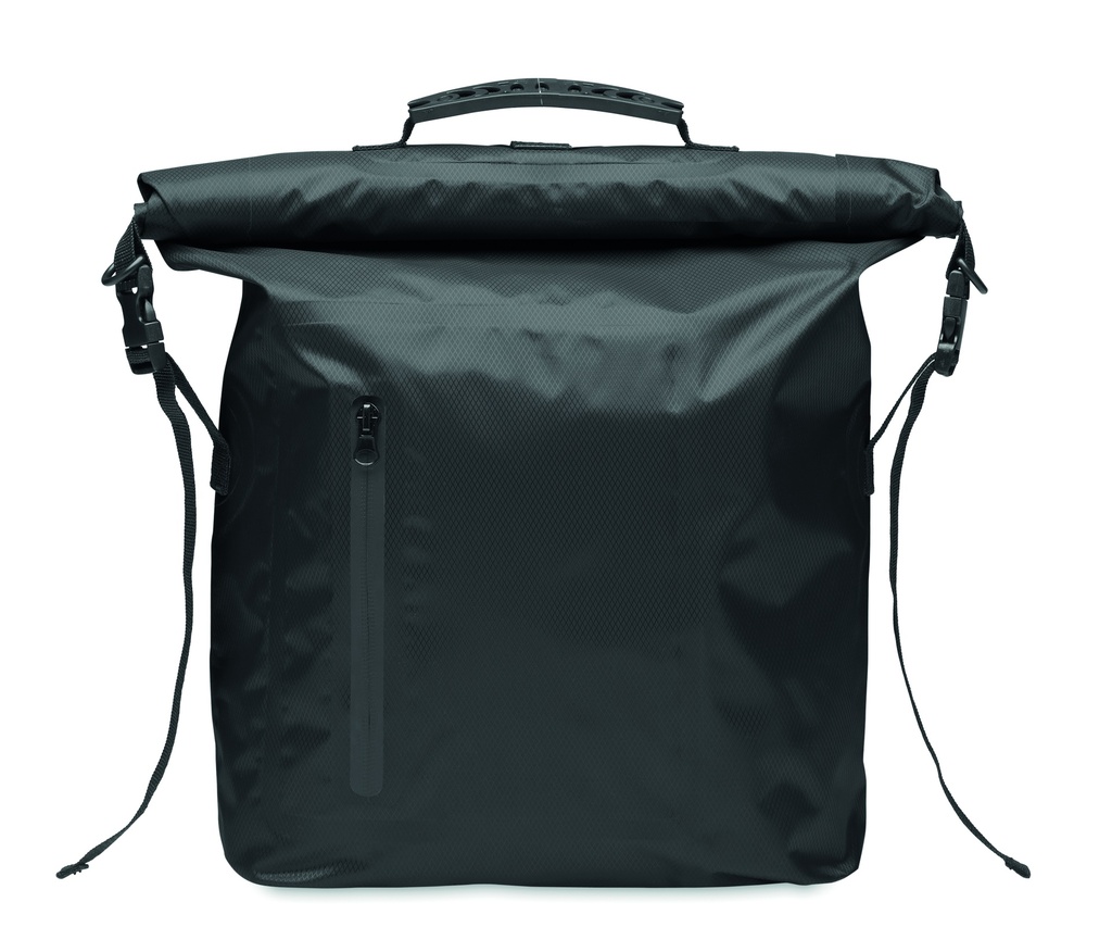 [MO2181-03] Borsa arrotolabile impermeabile in rpet (Nero)