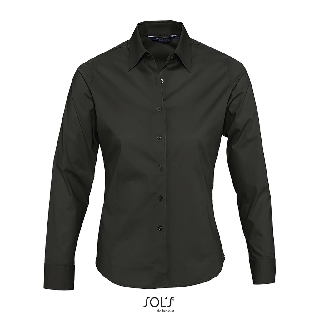 Camicia donna m/l - tessuto stretch 97% cotone 3% elastan