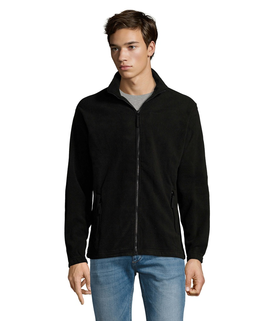 [324.S55000-CO-XSXXL] Pile colorato 300 uomo full zip - 2 tasche laterali con zip (Nero)