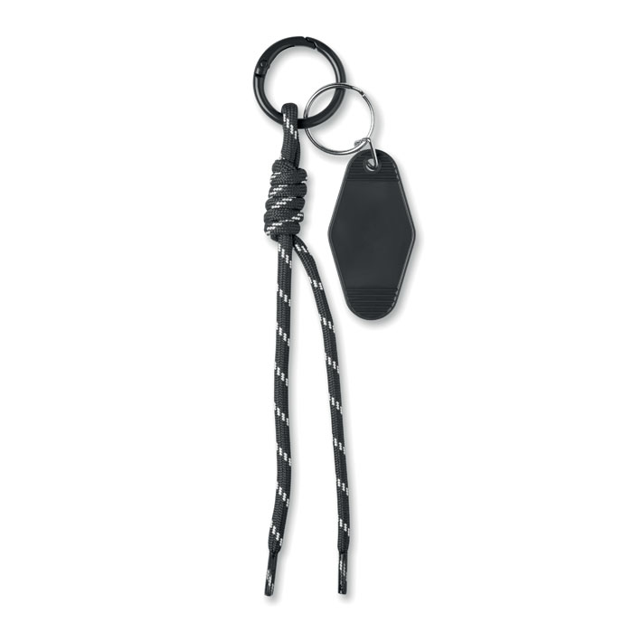 [MO3167-03] Portachiavi corda intrecciata (Nero)