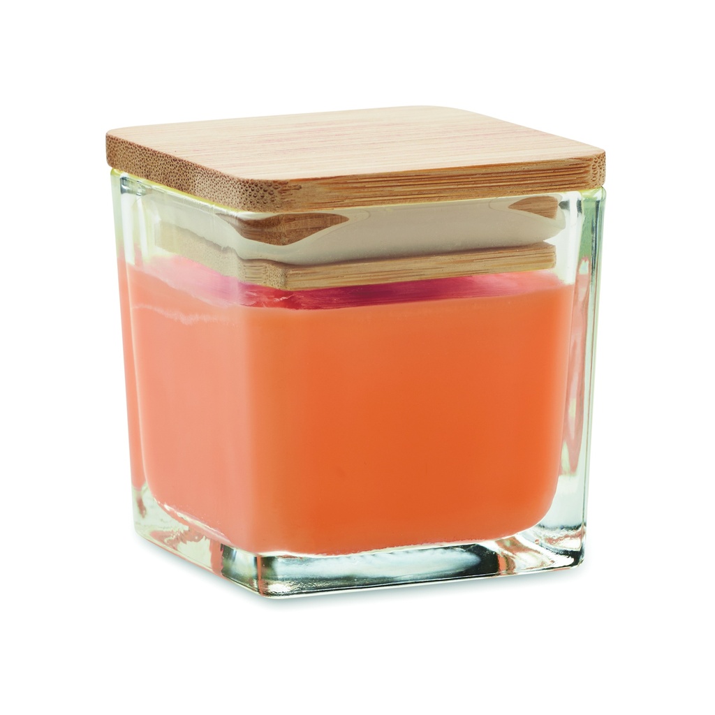 [MO2235-10] Candela profumata quadrata da 50 g (Arancio)