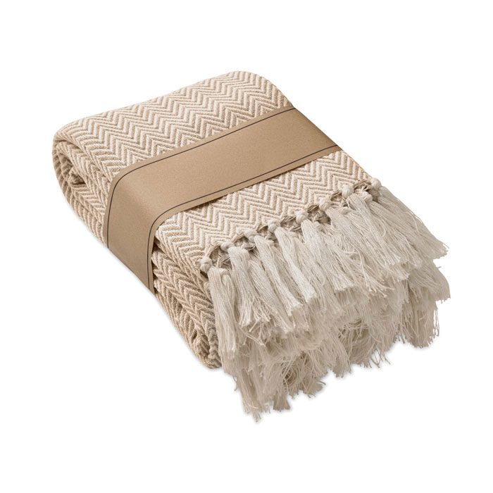 [MO3143-13] Coperta in cotone riciclato (Beige)