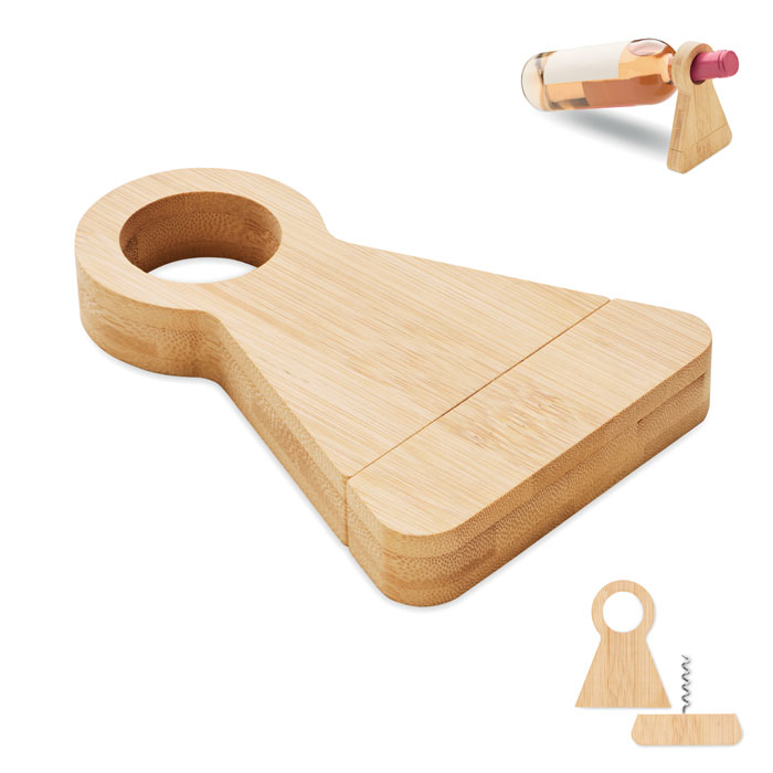 [MO3104-40] Portabottiglie in bamboo