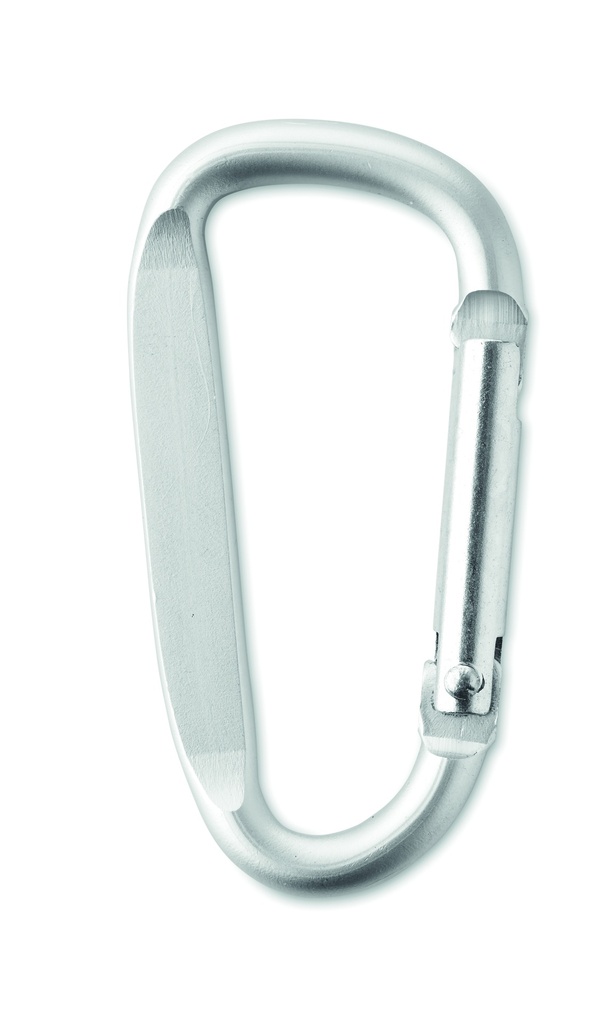 [MO2259-16] Moschettone in alluminio. (Argento metallizzato)